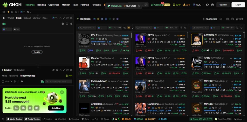 10 Best Meme Coin Scanners for Early Liquidity Pools 6 GMGN.ai