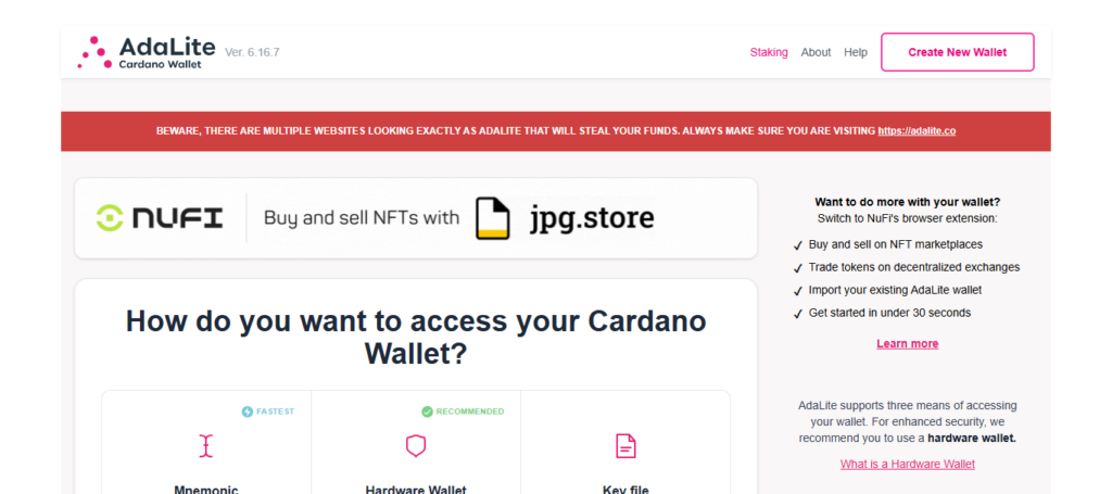 10 Best Cardano (ADA) Non-Custodial Staking Wallets 2026 11 AdaLite Wallet