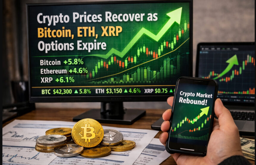 Crypto Prices Recover as Bitcoin, ETH, XRP Options Expire