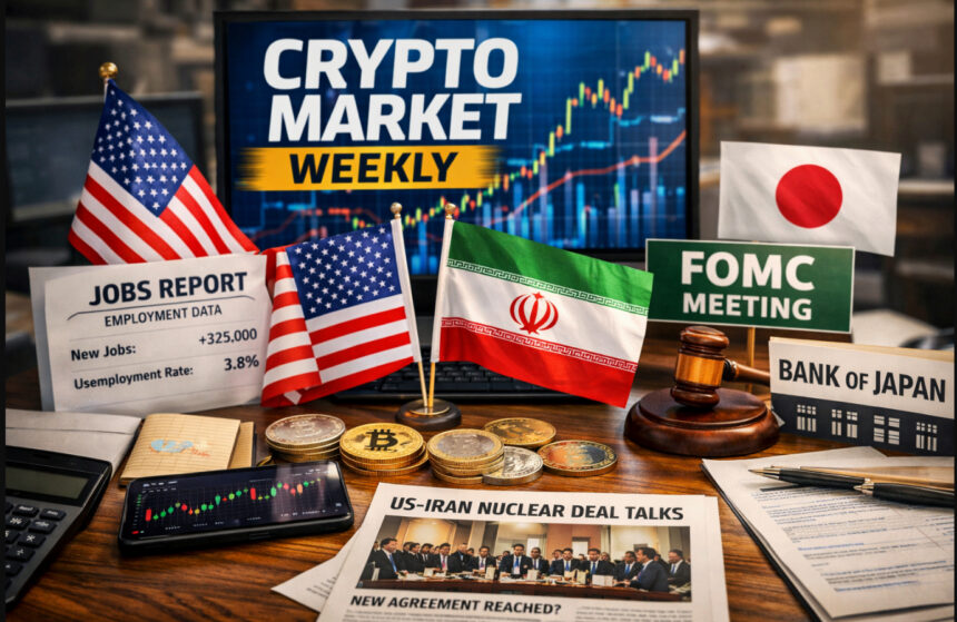 Crypto Market This Week: US-Iran Deal, Jobs Data, FOMC, BoJ
