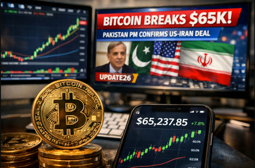 Bitcoin Breaks $65K as Pakistan PM Confirms US-Iran Deal Update26