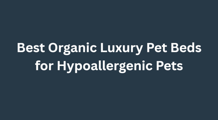 10 Best Organic Luxury Pet Beds for Hypoallergenic Pets