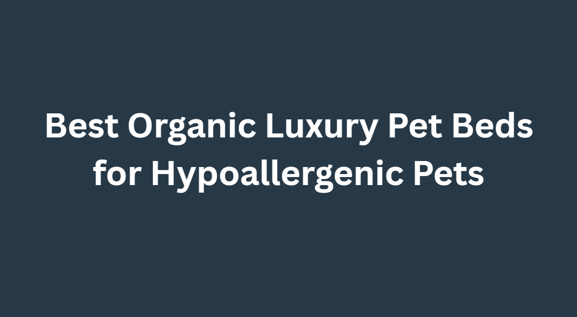 10 Best Organic Luxury Pet Beds for Hypoallergenic Pets