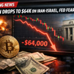 Breaking: Bitcoin Drops to $64K on Iran-Israel, Fed Fears