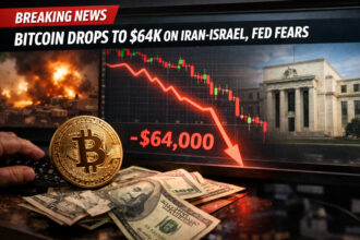 Breaking: Bitcoin Drops to $64K on Iran-Israel, Fed Fears