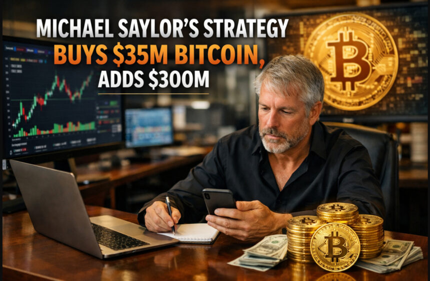 Michael Saylor’s Strategy Buys $35M Bitcoin, Adds $300M