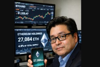 Tom Lee’s Bitmine Buys 27,084 ETH, Nears 5% ETH Supply