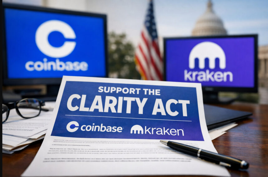 Coinbase, Kraken Back CLARITY Act Protections