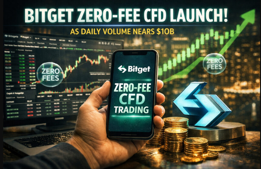 Bitget CFD Launches Zero-Fee Mode as Daily Volume Nears $10B