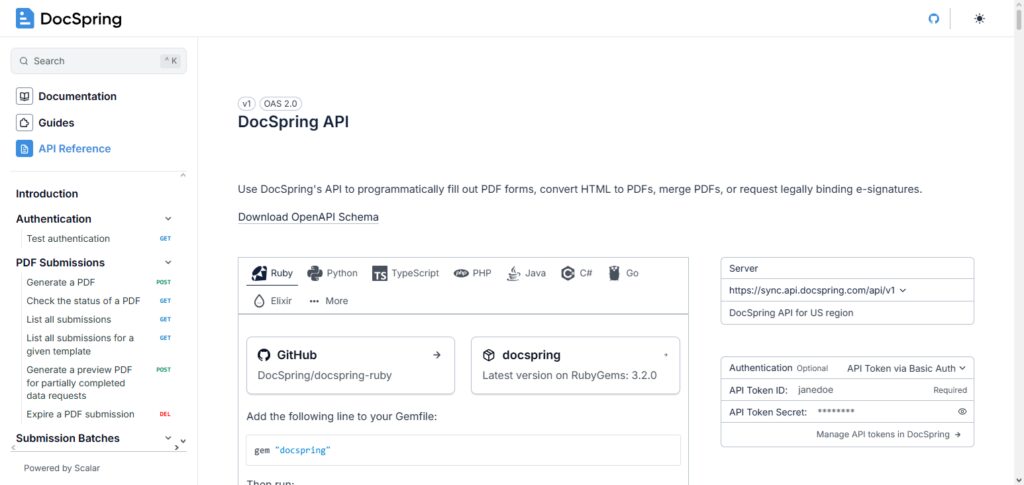 DocSpring API