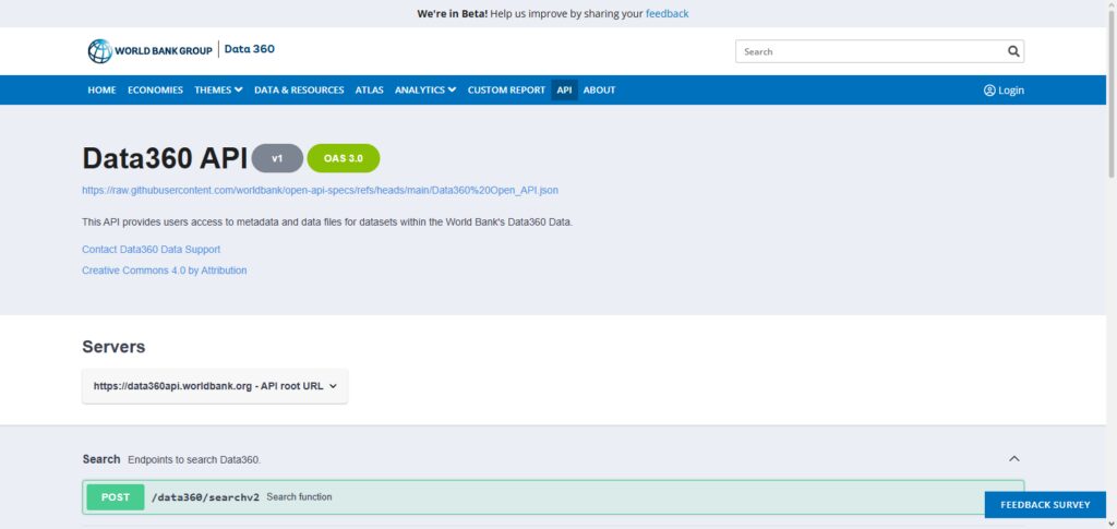 World Bank Data API