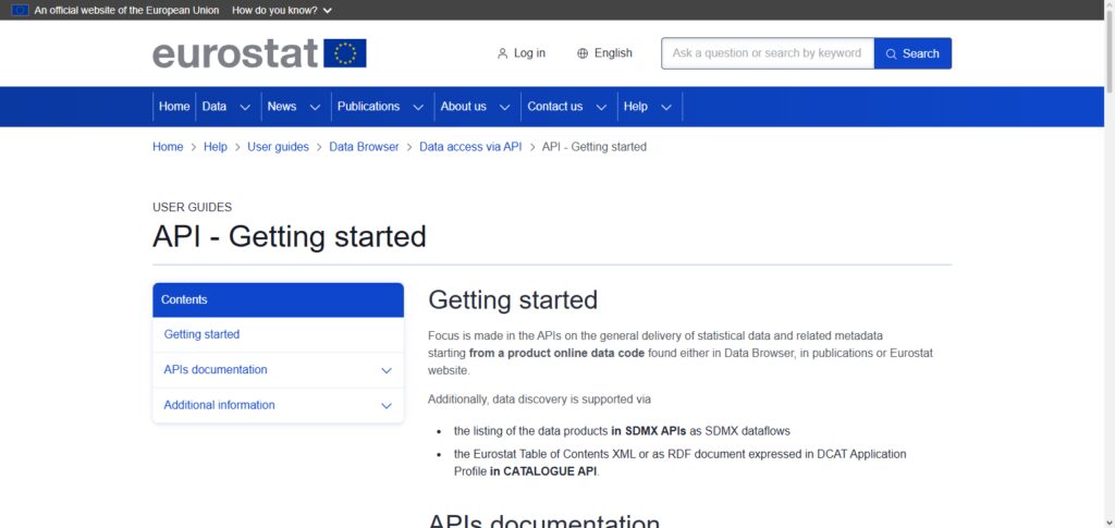 Eurostat API