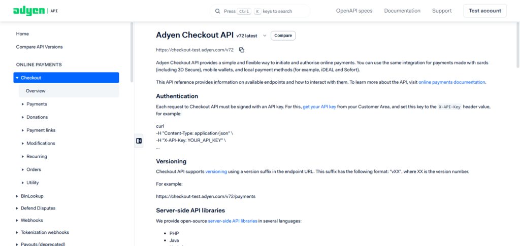 Adyen Crypto Checkout