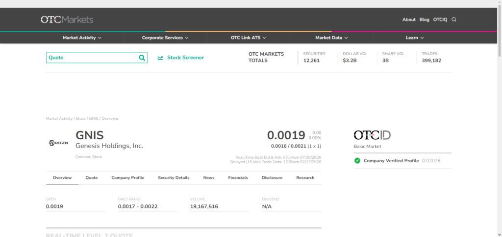 Genesis OTC