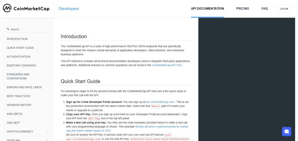 CoinMarketCap API