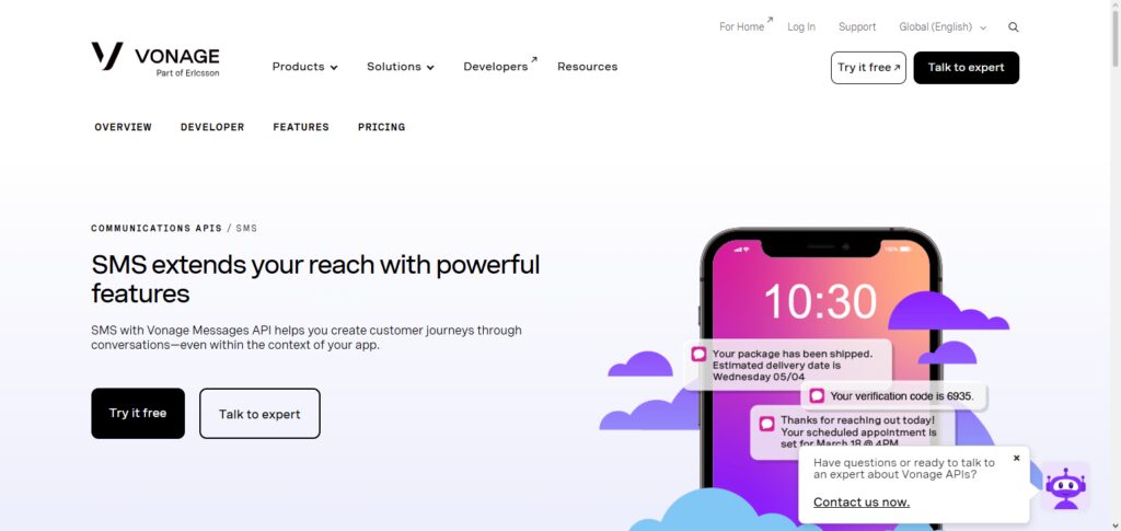 Vonage SMS API