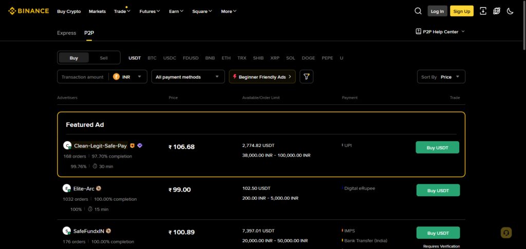 Binance P2P