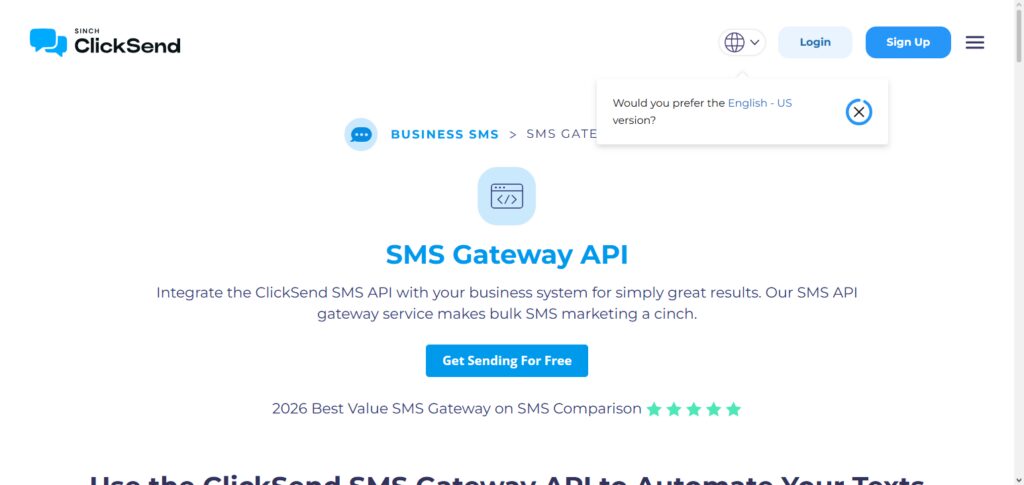 ClickSend SMS API