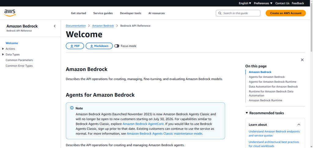  Amazon Bedrock API