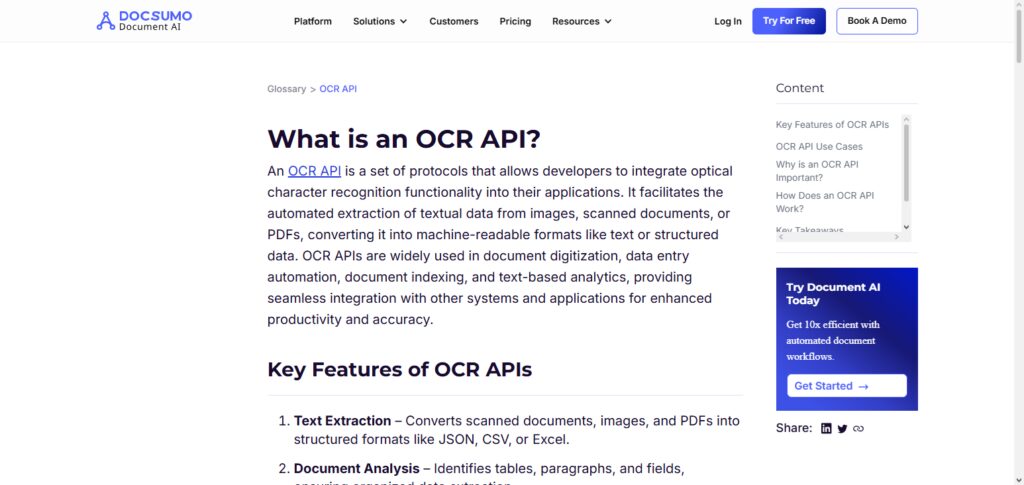 Docsumo OCR API