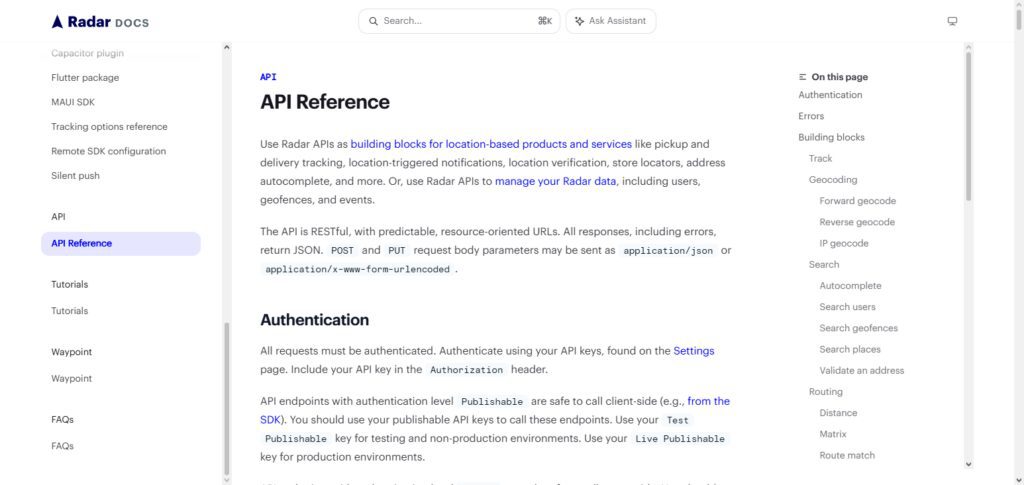 Radar API