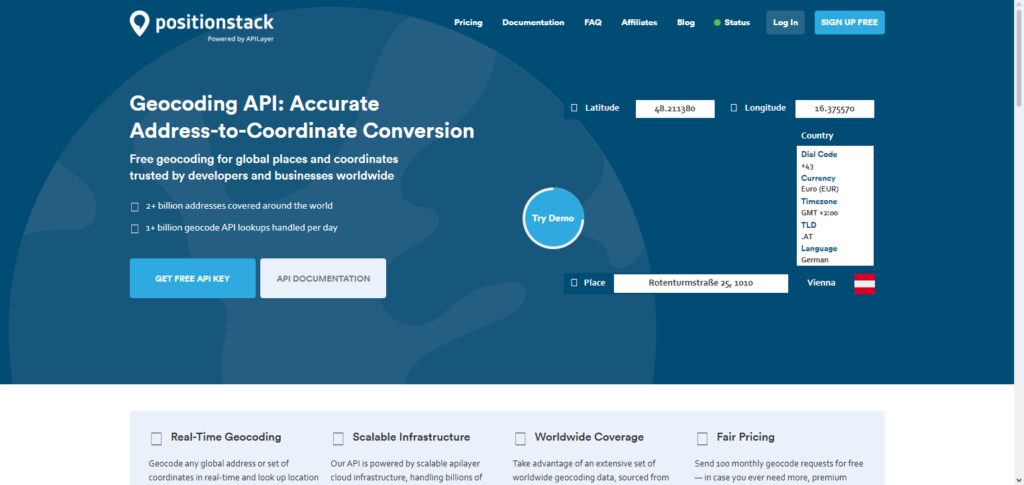  PositionStack API
