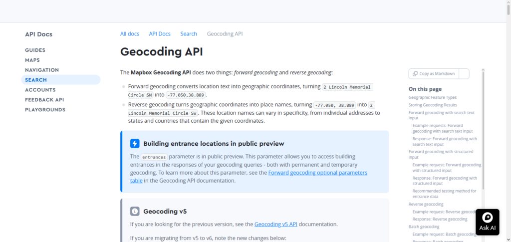 Mapbox Geolocation API