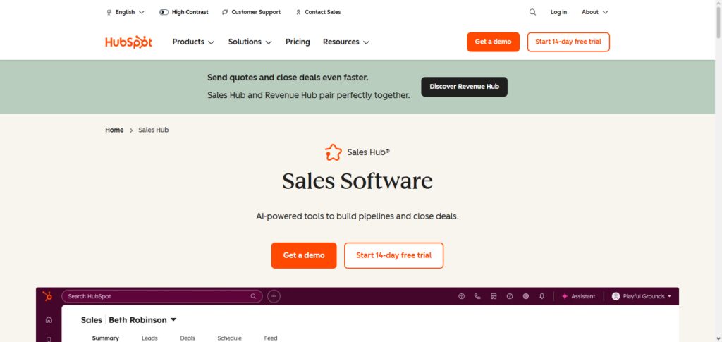 HubSpot AI Sales Hub