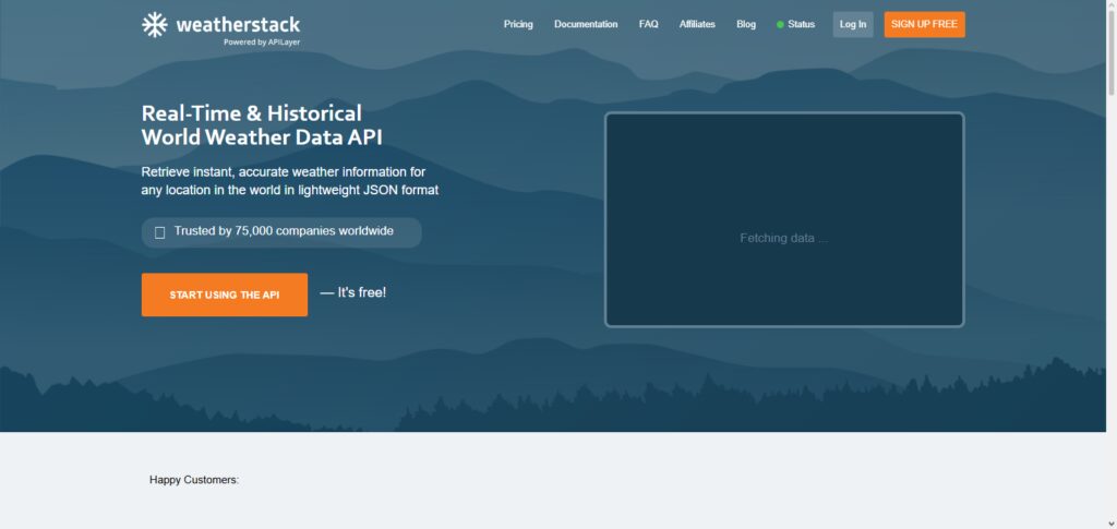 Weatherstack API
