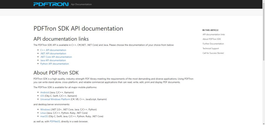 PDFTron API