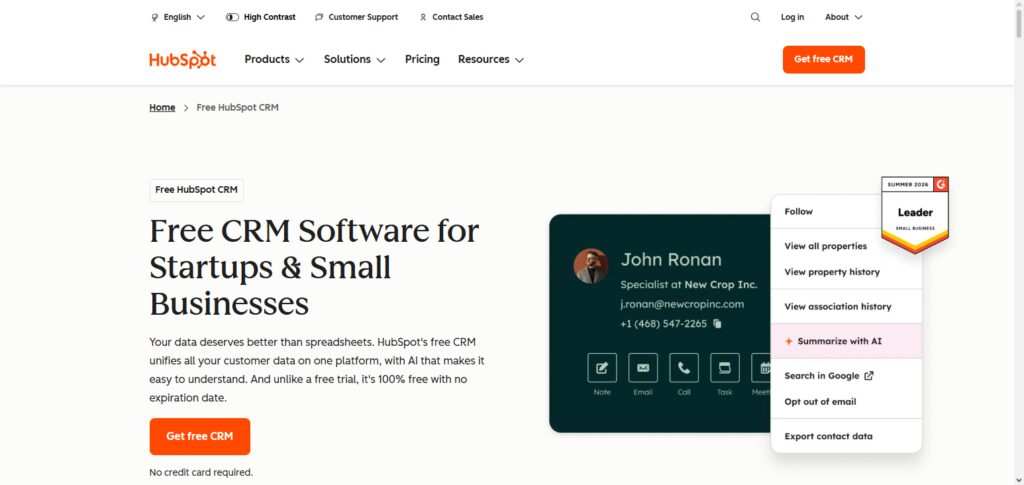 HubSpot CRM Suite