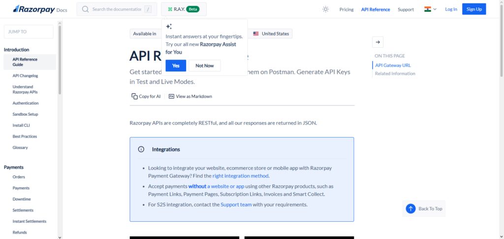 Razorpay API