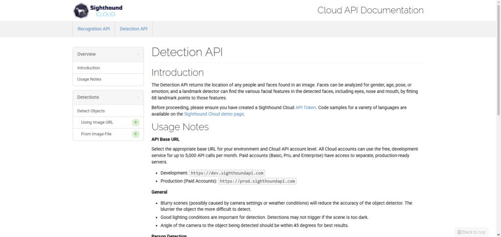 Sighthound Cloud API