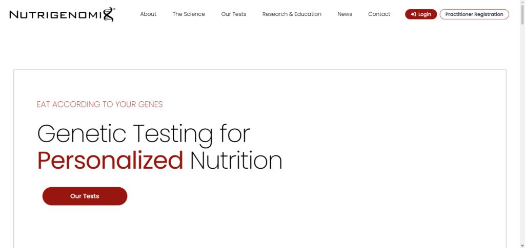 Nutrigenomix Genetic Test