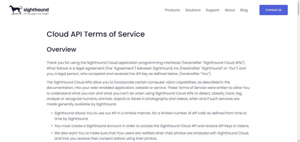 Sighthound Cloud API
