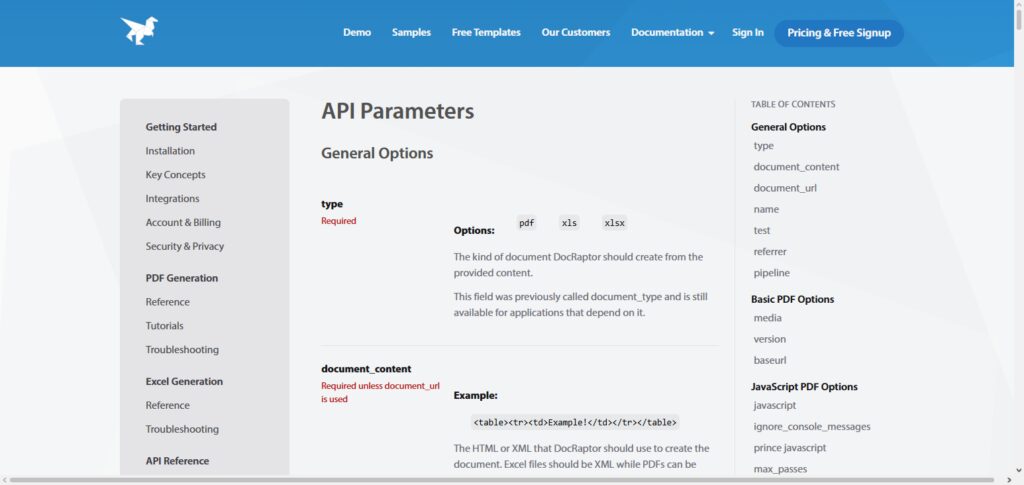 DocRaptor API