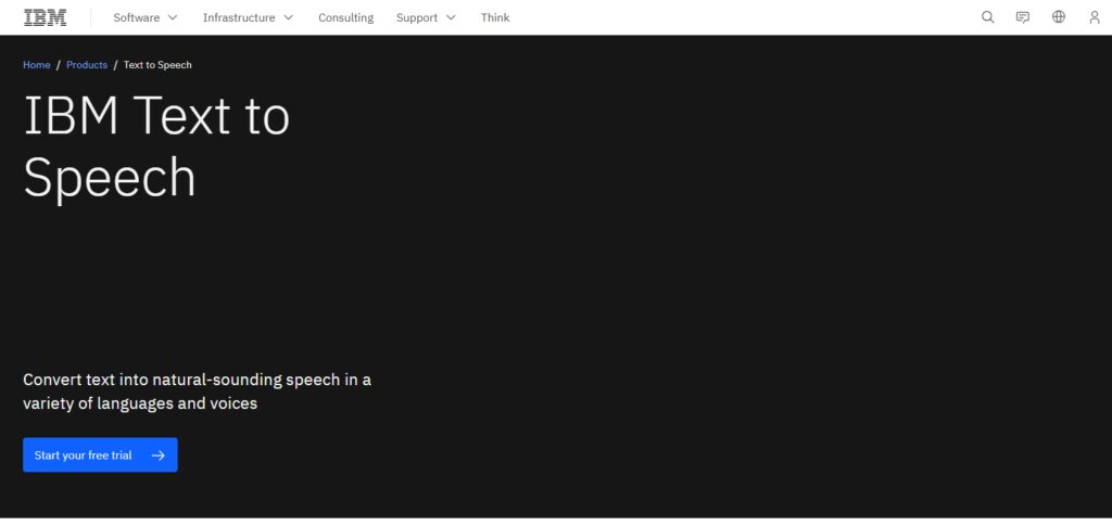  IBM Watson Text‑to‑Speech API