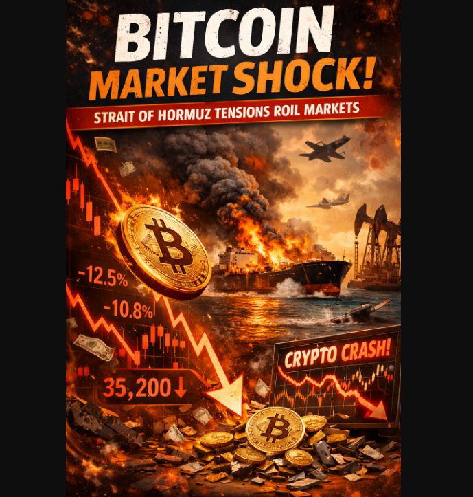 Bitcoin Falls as Strait of Hormuz Tensions Hit Markets