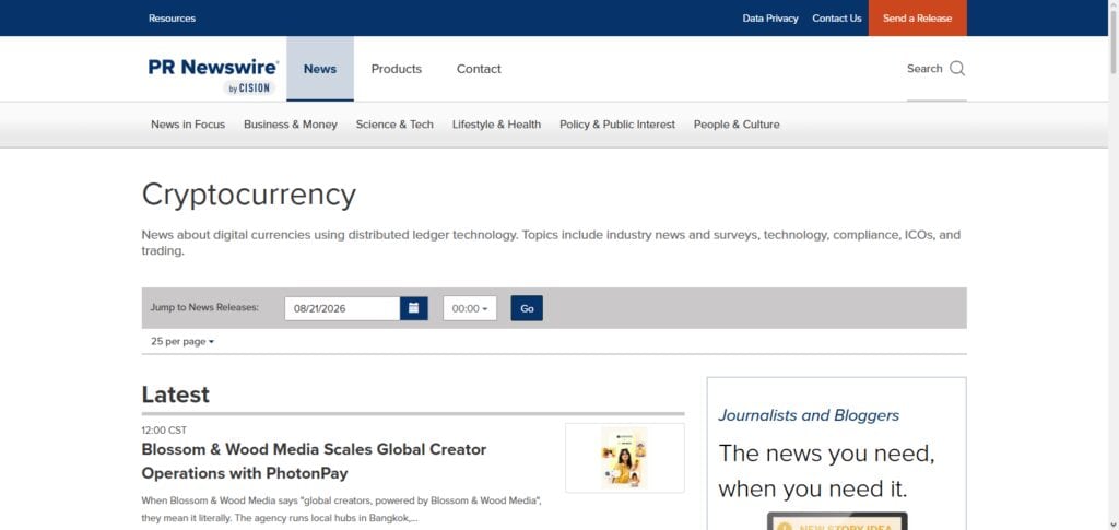 PR Newswire Crypto