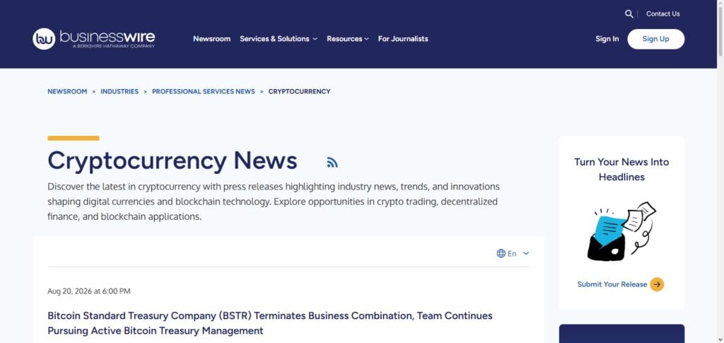 BusinessWire Crypto