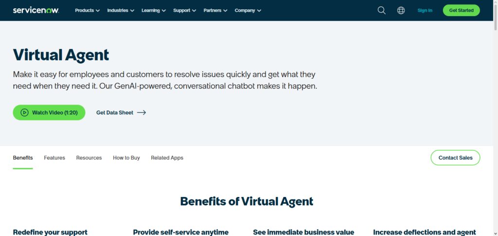 ServiceNow Virtual Agent