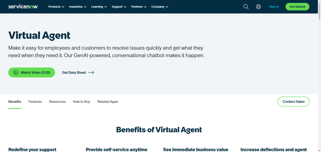 ServiceNow Virtual Agent