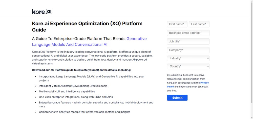 Kore.ai XO Platform
