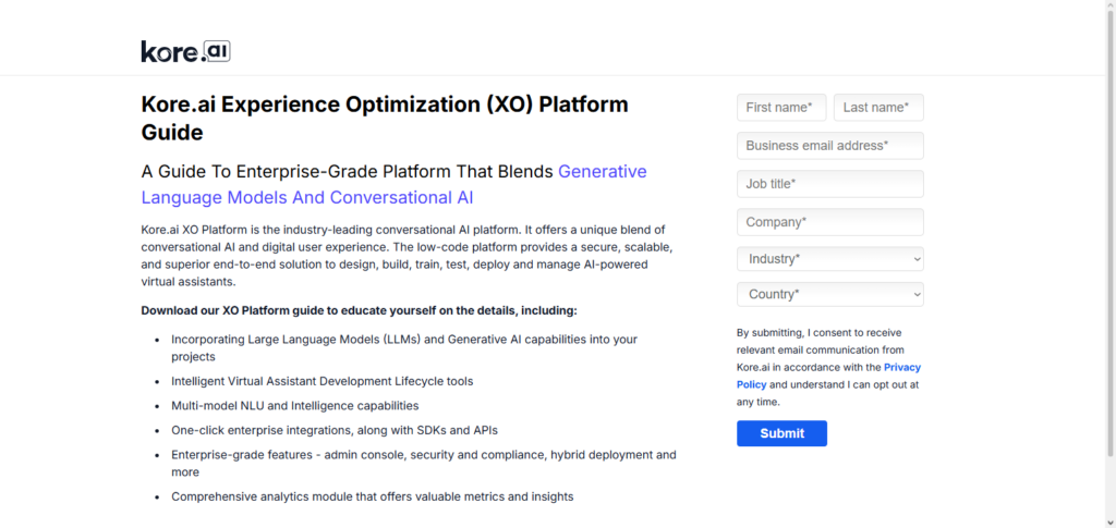 Kore.ai XO Platform