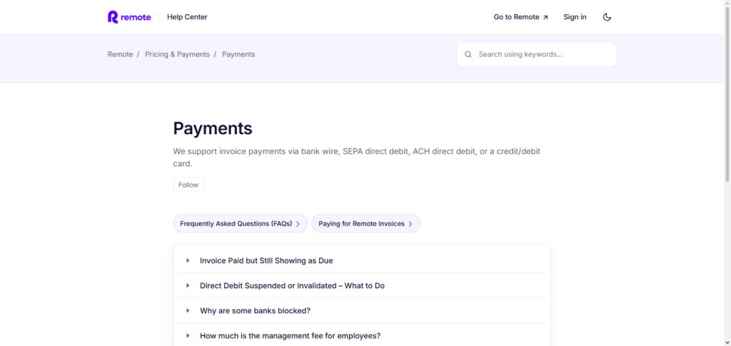 Remote.com Payments