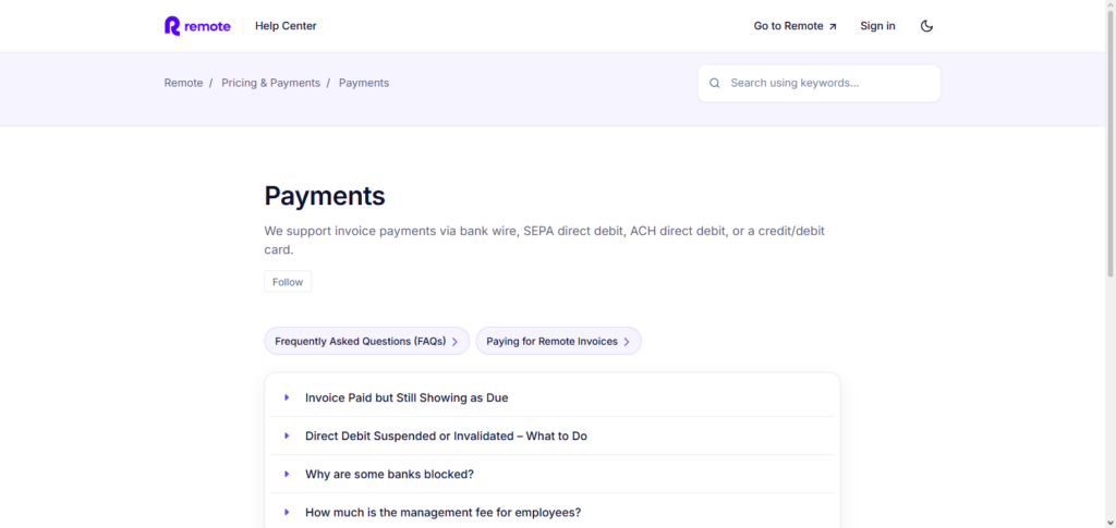 Remote.com Payments