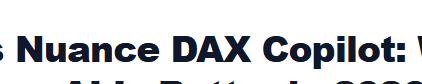 Nuance DAX and Nabla Copilot