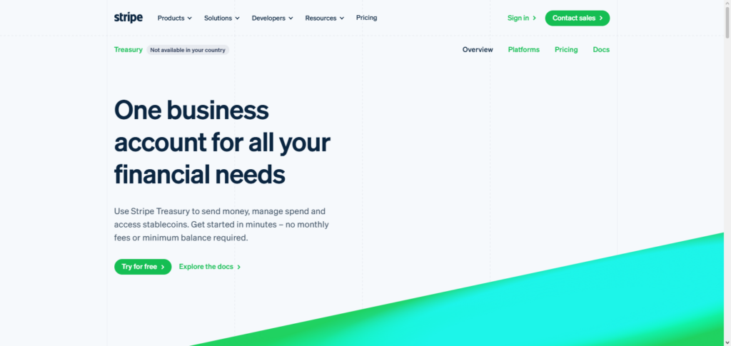 Stripe Treasury