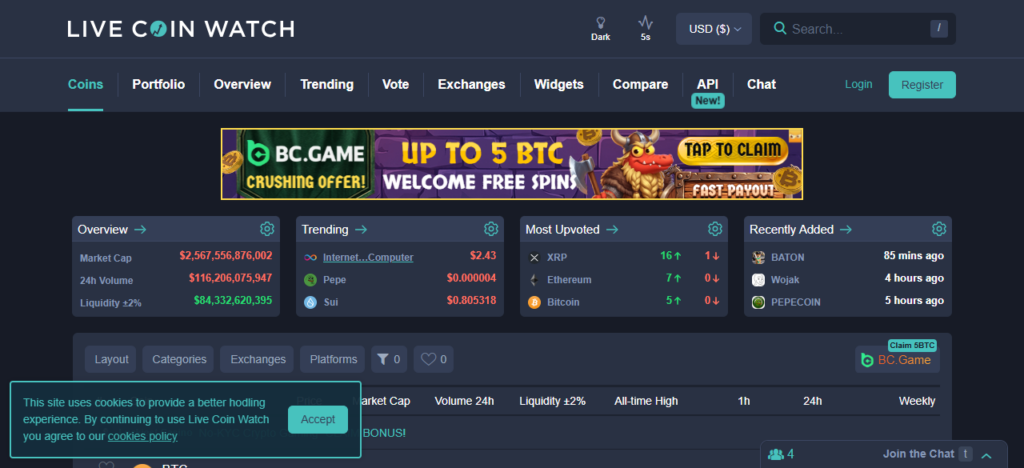 LiveCoinWatch
