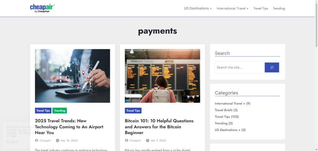 CheapAir Crypto Travel